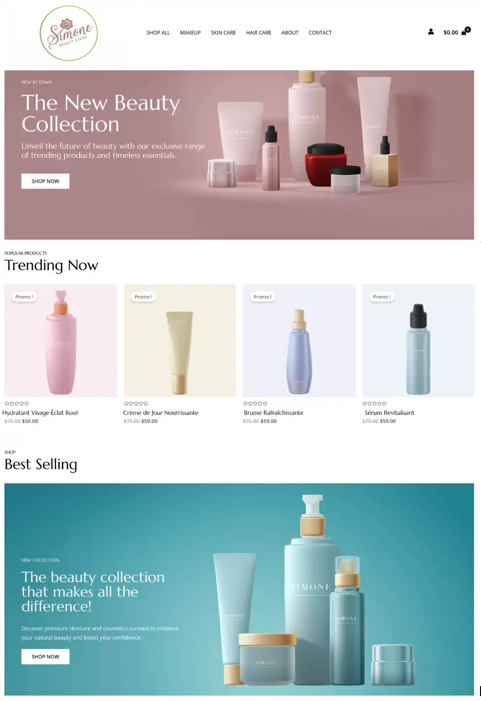 Exemples de sites web sur-mesure créés par Pandara Marketing : ici boutique en ligne